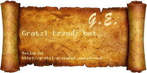 Gratzl Erzsébet névjegykártya
